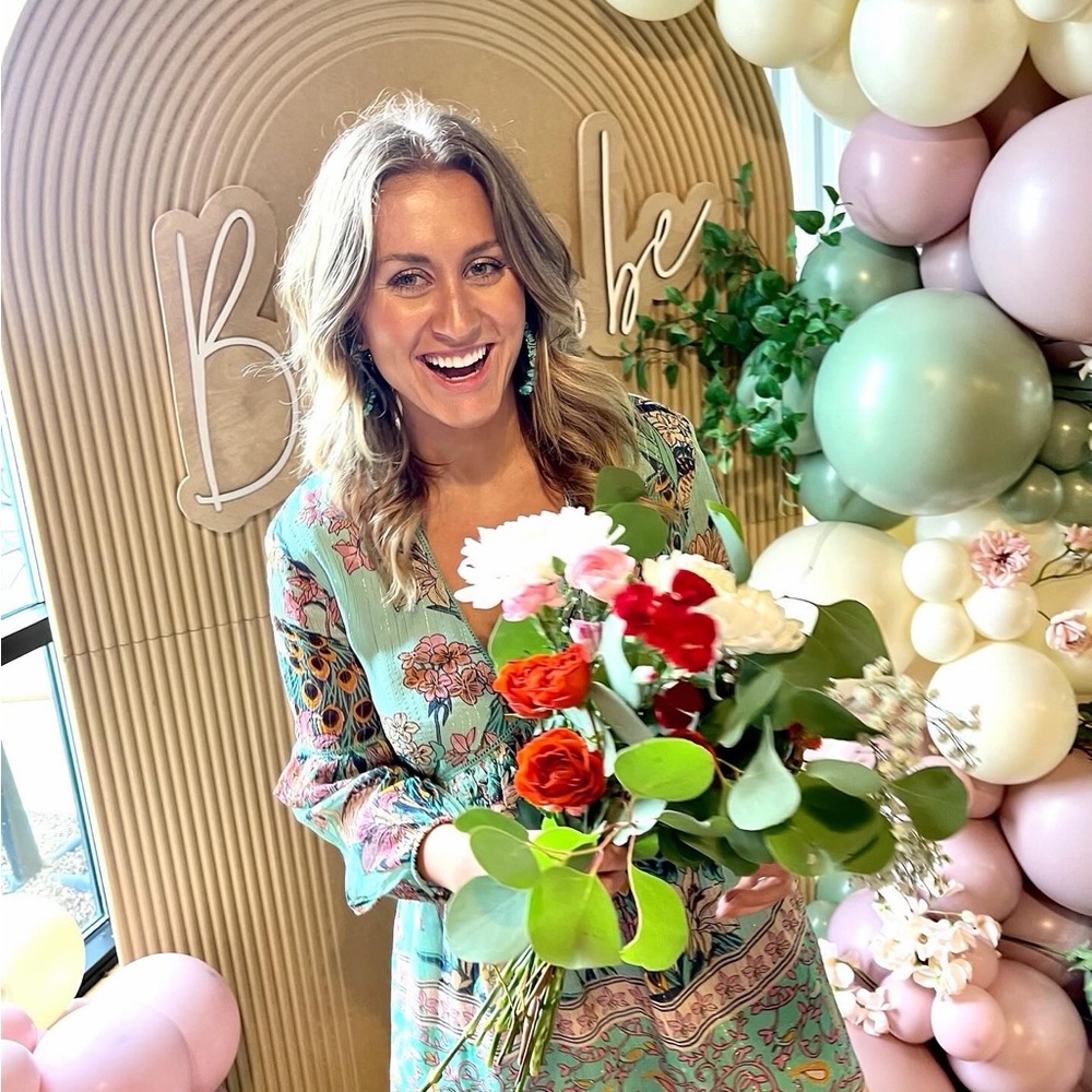 RAGA Mint Floral Boho Mini Dress with Pink & Yellow Accents